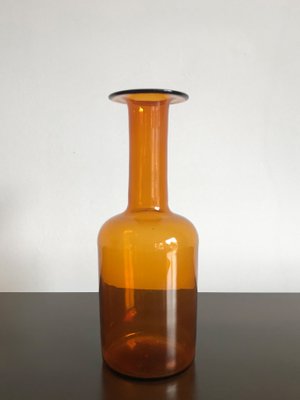 Scandinavian Glass Bottle Vase by Otto Brauer for Holmegaard, 1960s-CC-1145876