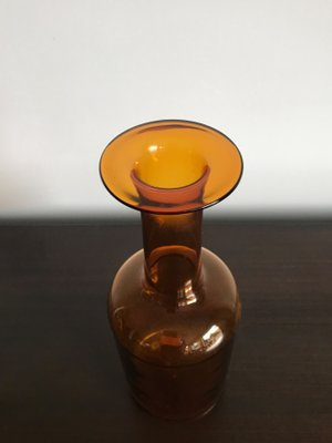 Scandinavian Glass Bottle Vase by Otto Brauer for Holmegaard, 1960s-CC-1145876