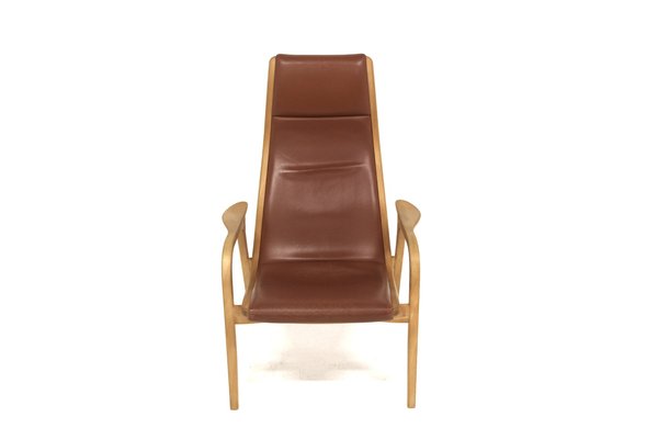 Scandinavian Leather Armchair by Yngve Ekström, 1970-GEK-1747195