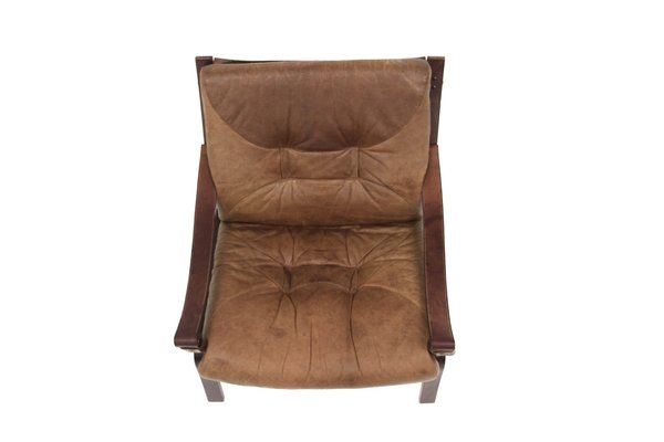 Scandinavian Leather Armchair, Norway, 1960s-GEK-1730093