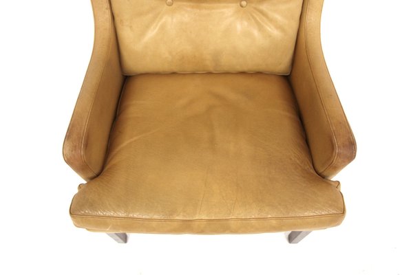 Scandinavian Leather Armchair, Sweden, 1960s-GEK-1709086