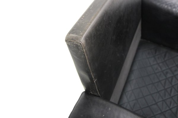 Scandinavian Leather Armchair, Sweden, 1960s-GEK-1785615