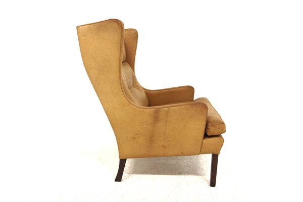 Scandinavian Leather Armchair, Sweden, 1960s-GEK-1709086