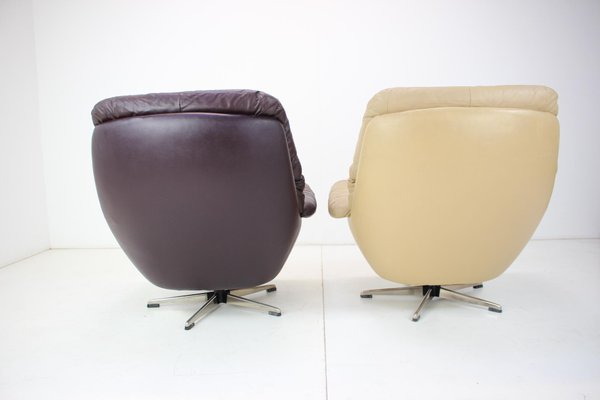 Scandinavian Leather Armchairs by Peem, Finland, 1970s, Set of 2-TZ-1361475