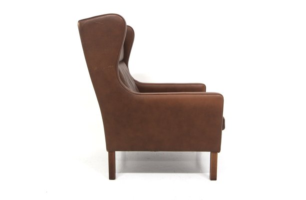 Scandinavian Leather Chair, Denmark, 1960s-GEK-1816654