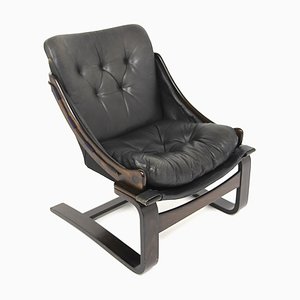 Scandinavian Leather Chair, Sweden, 1960s-GEK-1719243