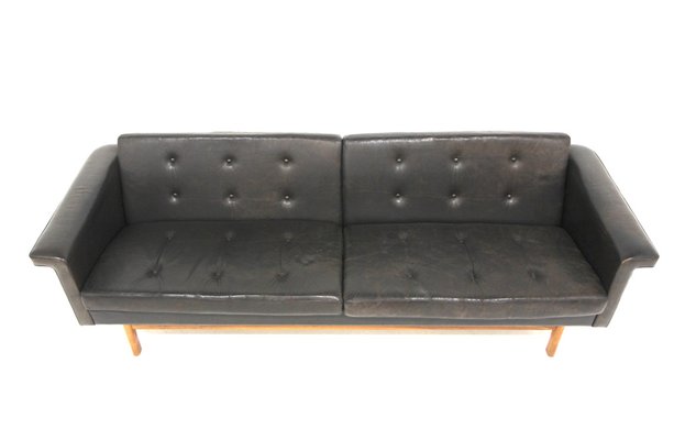 Scandinavian Leather Sofa by Karl Erik Ekselius for Joc, 1950-GEK-1750303