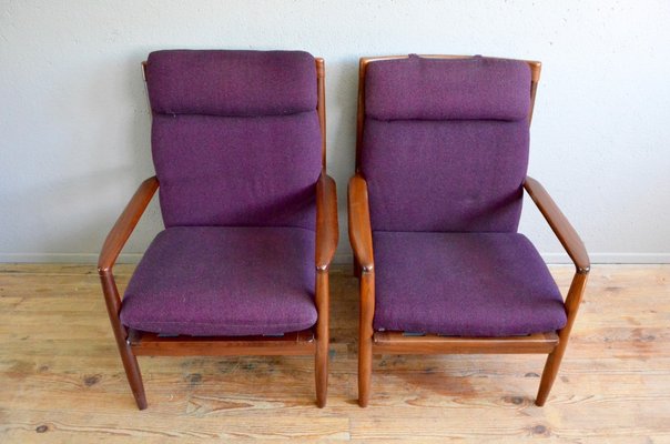 Scandinavian Lounge Chairs by Grete Jalk, 1960s, Set of 2-AIU-717447