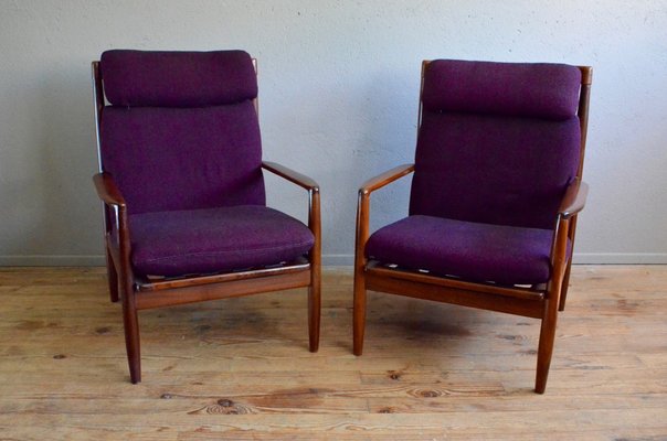 Scandinavian Lounge Chairs by Grete Jalk, 1960s, Set of 2-AIU-717447