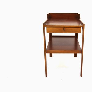 Scandinavian Mahogany Bedside Table, Sweden, 1950s-GEK-1723631