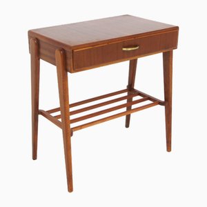 Scandinavian Mahogany Bedside Table, Sweden, 1960s-GEK-2043053