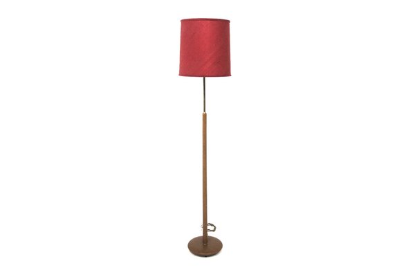 Scandinavian Metal and Vinyl Floor Lamp, 1950-GEK-1742580