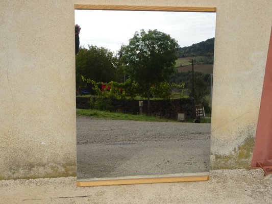 Scandinavian Mirror in Light Oak, 1970s-ABK-2026818