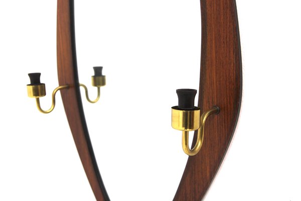 Scandinavian Mirror in Rosewood, Sweden, 1960s-GEK-1763103