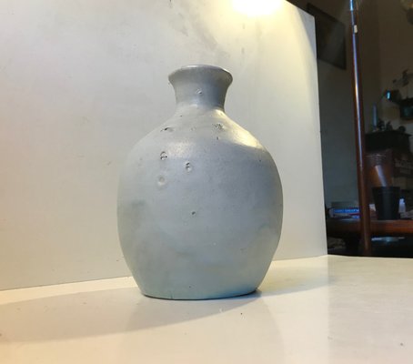 Scandinavian Modern Blue Stoneware Vase by Soren Vaelds-LCR-852130