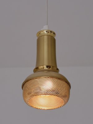 Scandinavian Modern Brass Pendant Lights from OMI, Denmark, 1960s, Set of 2-FMT-1748797