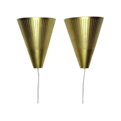 Scandinavian Modern Brass Wall Sconces from IKEA, 1960s, Set of 2-HPQ-1180963