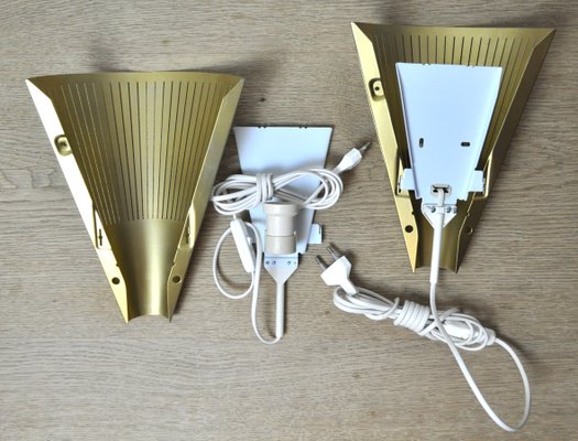 Scandinavian Modern Brass Wall Sconces from IKEA, 1960s, Set of 2-HPQ-1180963