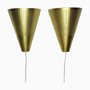 Scandinavian Modern Brass Wall Sconces from IKEA, 1960s, Set of 2-HPQ-1180963