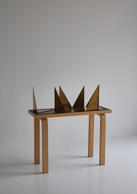 Scandinavian Modern Butterfly Shelves in Brass by Poul Cadovius, 1958, Set of 6-WRF-1048266