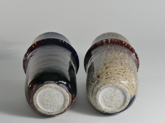 Scandinavian Modern Ceramic Vases by Sylvia Leuchovius for Rörstrand, 1976, Set of 2-RUK-1758042