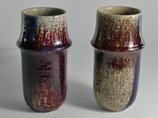 Scandinavian Modern Ceramic Vases by Sylvia Leuchovius for Rörstrand, 1976, Set of 2-RUK-1758042