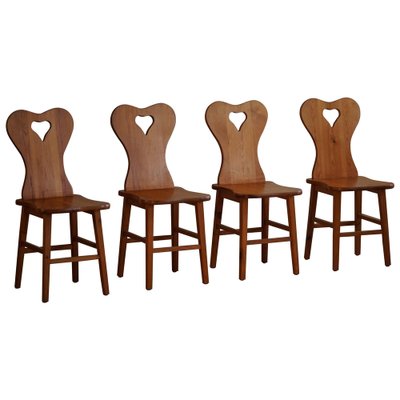 Scandinavian Modern Chairs in Pine, 1960s, Set of 4-MXF-1799993