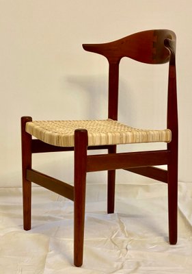 Scandinavian Modern Cowhorn Chair Attributed to Hans Wegner, 1960s-AX-822630