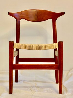 Scandinavian Modern Cowhorn Chair Attributed to Hans Wegner, 1960s-AX-822630