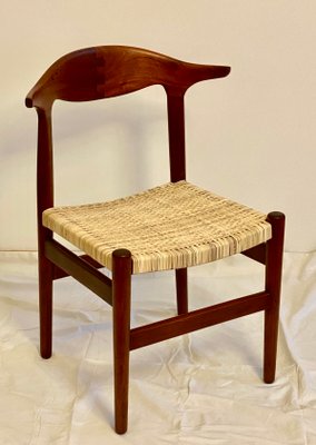 Scandinavian Modern Cowhorn Chair Attributed to Hans Wegner, 1960s-AX-822630