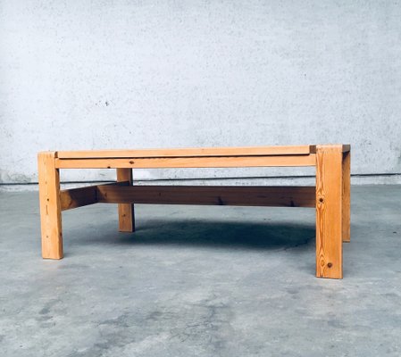 Scandinavian Modern Design Solid Pine Coffee Table, 1970s-RQV-1158483