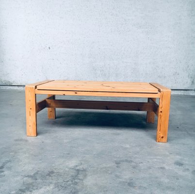 Scandinavian Modern Design Solid Pine Coffee Table, 1970s-RQV-1158483