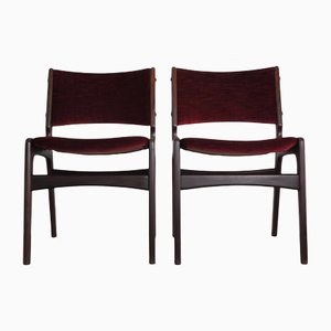 Scandinavian Modern Dining Chairs in Solid Teak by Erik Buch for Odense Maskinsnedkeri / O. D. Møbler, Set of 2-HPQ-1179428