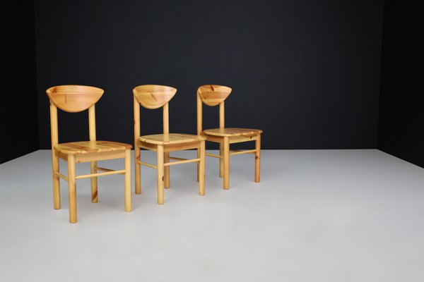 Scandinavian Modern Dining Room Chairs in Pine from Rainer Daumiller, Denmark, 1970s, Set of 30-TRW-1797120