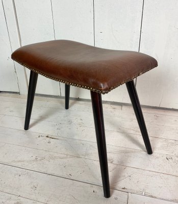 Scandinavian Modern Faux Leather Stool-WZZ-901006