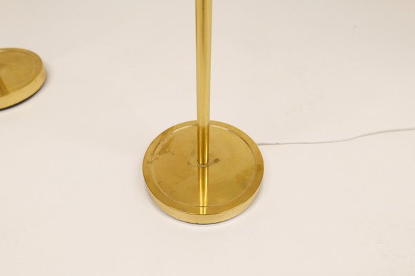 Scandinavian Modern Floor Lamps in Brass from Enco, Sweden, 1970s, Set of 2-UYK-1108500