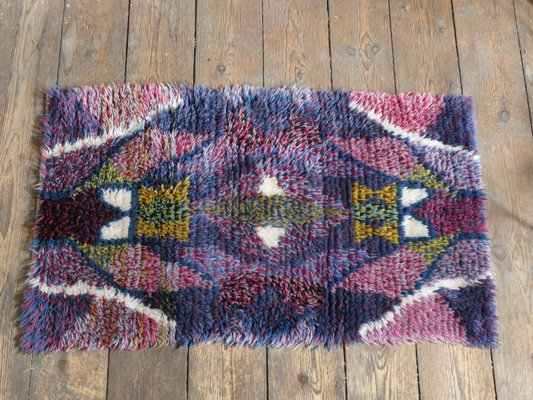 Scandinavian Modern Geometric Rug in Wool, 1960s-RUK-2024329