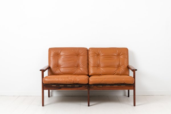 Scandinavian Modern Leather Capella Sofa by Illum Wikkelsø-MJF-931138