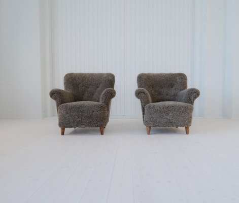 Scandinavian Modern Lounge Chairs, 1940, Set of 2-UYK-1797734