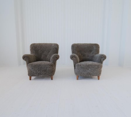 Scandinavian Modern Lounge Chairs, 1940, Set of 2-UYK-1797734