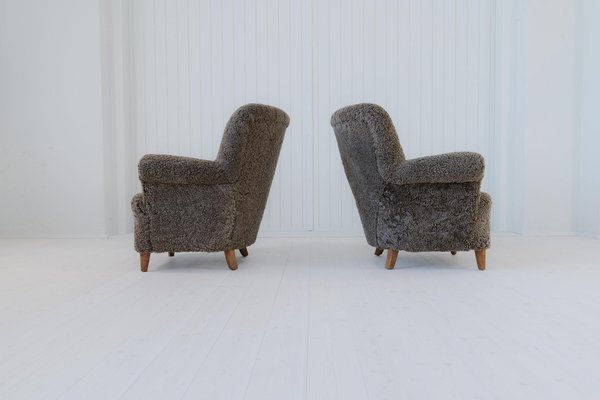 Scandinavian Modern Lounge Chairs, 1940, Set of 2-UYK-1797734