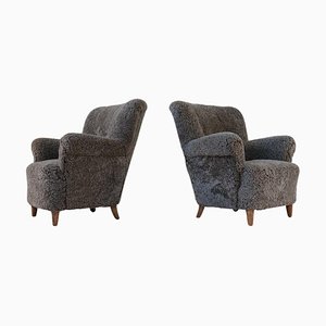 Scandinavian Modern Lounge Chairs, 1940, Set of 2-UYK-1797734