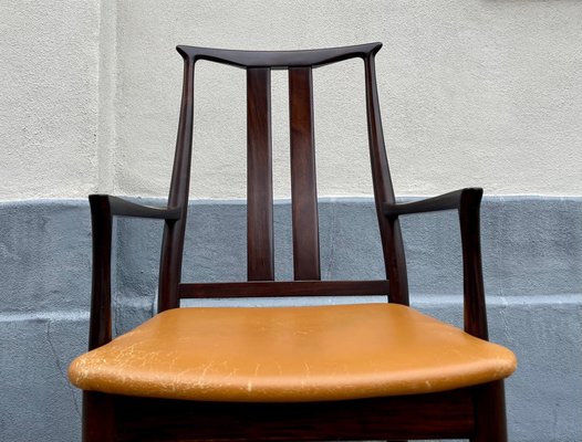 Scandinavian Modern Mahogany and Leather Armchair from DOF, 1970s-LCR-1286695