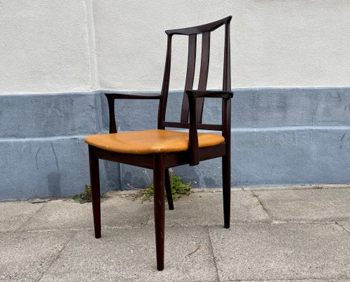 Scandinavian Modern Mahogany and Leather Armchair from DOF, 1970s-LCR-1286695