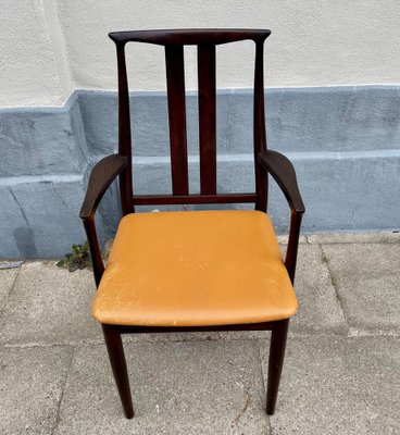 Scandinavian Modern Mahogany and Leather Armchair from DOF, 1970s-LCR-1286695