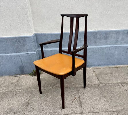 Scandinavian Modern Mahogany and Leather Armchair from DOF, 1970s-LCR-1286695