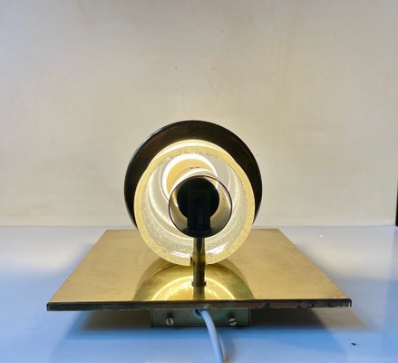 Scandinavian Modern Maritime Brass Sconces by Jonas Hidle for Høvik Verk, 1970s, Set of 2-LCR-1767043