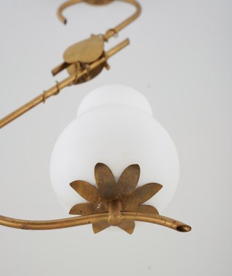 Scandinavian Modern Pendant Lamp in Brass and Glass by Hans Bergström, 1950s-FM-1761254