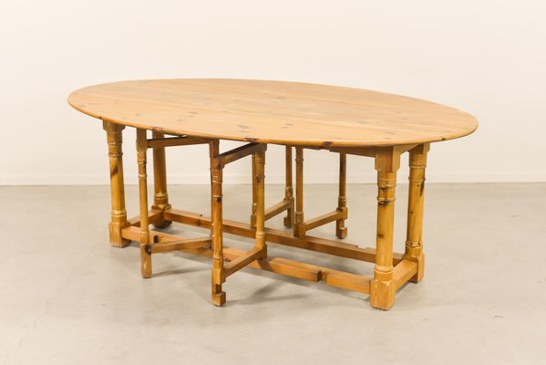 Scandinavian Modern Pine Gateleg Dining Table, 1970s-KMC-699478