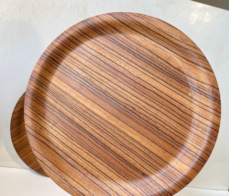 Scandinavian Modern Plates in Zebrawood, 1960s, Set of 12-LCR-1794476